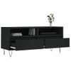 Mueble De Tv Madera Contrachapada Negro 100x34,5x44,5 Cm