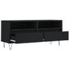 Mueble De Tv Madera Contrachapada Negro 100x34,5x44,5 Cm