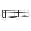 Mueble Para Tv Vidrio Templado Transparente 160x40x40,5 Cm