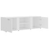 Mueble De Tv Madera Contrachapada Blanco 120x34x37 Cm