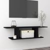 Mueble De Pared Para Tv Negro 103x30x26,5 Cm