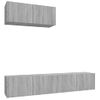 Set De Muebles Para Tv 3 Piezas Madera Contrachapada Gris Sonoma