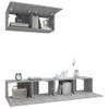 Set De Muebles Para Tv 3 Piezas Madera Contrachapada Gris Sonoma