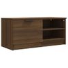 Mueble Para Tv Madera Contrachapada Marrón Roble 80x35x36,5 Cm