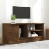 Mueble Para Tv Madera Contrachapada Marrón Roble 80x35x36,5 Cm