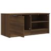 Mueble Para Tv Madera Contrachapada Marrón Roble 80x35x36,5 Cm