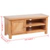 Mueble Para El Televisor Madera Maciza Roble 103x36x46 Cm