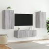 Mueble De Tv De Pared Con Luces Led Gris Sonoma 40,5x35x80 Cm