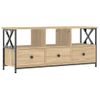 Mueble Tv Hierro Madera Contrachapada Roble Sonoma 102x33x45 Cm