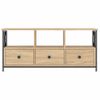 Mueble Tv Hierro Madera Contrachapada Roble Sonoma 102x33x45 Cm