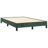 Cama Box Spring Con Colchón Terciopelo Verde Oscuro 120x190 Cm