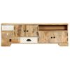 Mueble De Tv De Madera Maciza De Mango 120x30x40 Cm