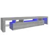 Mueble De Tv Con Luces Led Gris Sonoma 215x36,5x40 Cm