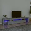 Mueble De Tv Con Luces Led Gris Sonoma 215x36,5x40 Cm