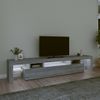 Mueble De Tv Con Luces Led Gris Sonoma 215x36,5x40 Cm