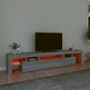 Mueble De Tv Con Luces Led Gris Sonoma 215x36,5x40 Cm