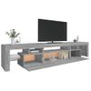 Mueble De Tv Con Luces Led Gris Sonoma 215x36,5x40 Cm