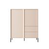 Cómoda Dast 2d2s Led 104x40x124 Beige