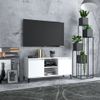 Mueble De Tv Con Patas De Metal Blanco 103,5x35x50 Cm