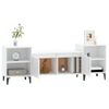 Mueble Para Tv Madera Contrachapada Blanco Brillo 160x35x55 Cm