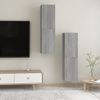 Muebles Para Tv De Pared 2 Unidades Gris Sonoma 30,5x30x110 Cm