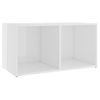 Mueble Para Tv Madera Contrachapada Blanco Brillo 72x35x36,5 Cm