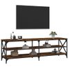 Mueble De Tv Madera Contrachapada Roble Ahumado 160x40x50 Cm