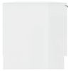 Mueble De Tv Madera Contrachapada Blanco Brillo 102x35x36,5 Cm