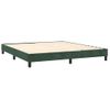 Cama Box Spring Colchón Y Led Terciopelo Verde Oscuro 160x200cm