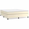 Estructura De Cama Box Spring Cuero Sintético Crema 180x200 Cm