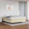 Estructura De Cama Box Spring Cuero Sintético Crema 180x200 Cm