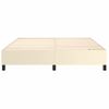 Estructura De Cama Box Spring Cuero Sintético Crema 180x200 Cm