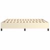 Estructura De Cama Box Spring Cuero Sintético Crema 180x200 Cm