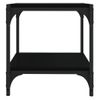 Mueble Para Tv Madera Contrachapada Y Acero Negro 40x33x41 Cm