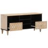 Mueble De Tv Madera Maciza De Mango 100x33x46 Cm