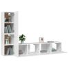 Set De Muebles Para Tv 4 Piezas Madera Contrachapada Blanco