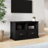 Mueble Para Tv Madera Contrachapada Negro 80x35x50 Cm