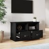 Mueble Para Tv Madera Contrachapada Negro 80x35x50 Cm