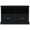 Mueble Para Tv Madera Contrachapada Negro 80x35x50 Cm