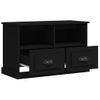 Mueble Para Tv Madera Contrachapada Negro 80x35x50 Cm