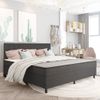 Cama Box Spring Tela Gris Oscuro 200x200 Cm