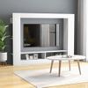 Mueble Para Tv Madera Contrachapada Blanco 152x22x113 Cm