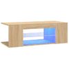 Mueble De Tv Con Luces Led Roble Sonoma 90x39x30 Cm