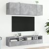 Muebles De Tv De Pared 5 Piezas Madera Ingeniería Gris Hormigón