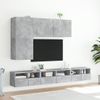 Muebles De Tv De Pared 5 Piezas Madera Ingeniería Gris Hormigón