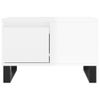 Mesa De Centro Madera Contrachapada Blanco Brillo 55x55x36,5 Cm