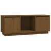 Mueble Para Tv Madera Maciza De Pino Marrón Miel 110,5x35x44 Cm