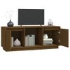 Mueble Para Tv Madera Maciza De Pino Marrón Miel 110,5x35x44 Cm