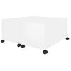 Mesa De Centro Madera Contrachapada Blanco Brillante 75x75x38cm