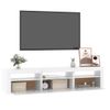 Mueble De Tv Con Luces Led Blanco 180x35x40 Cm